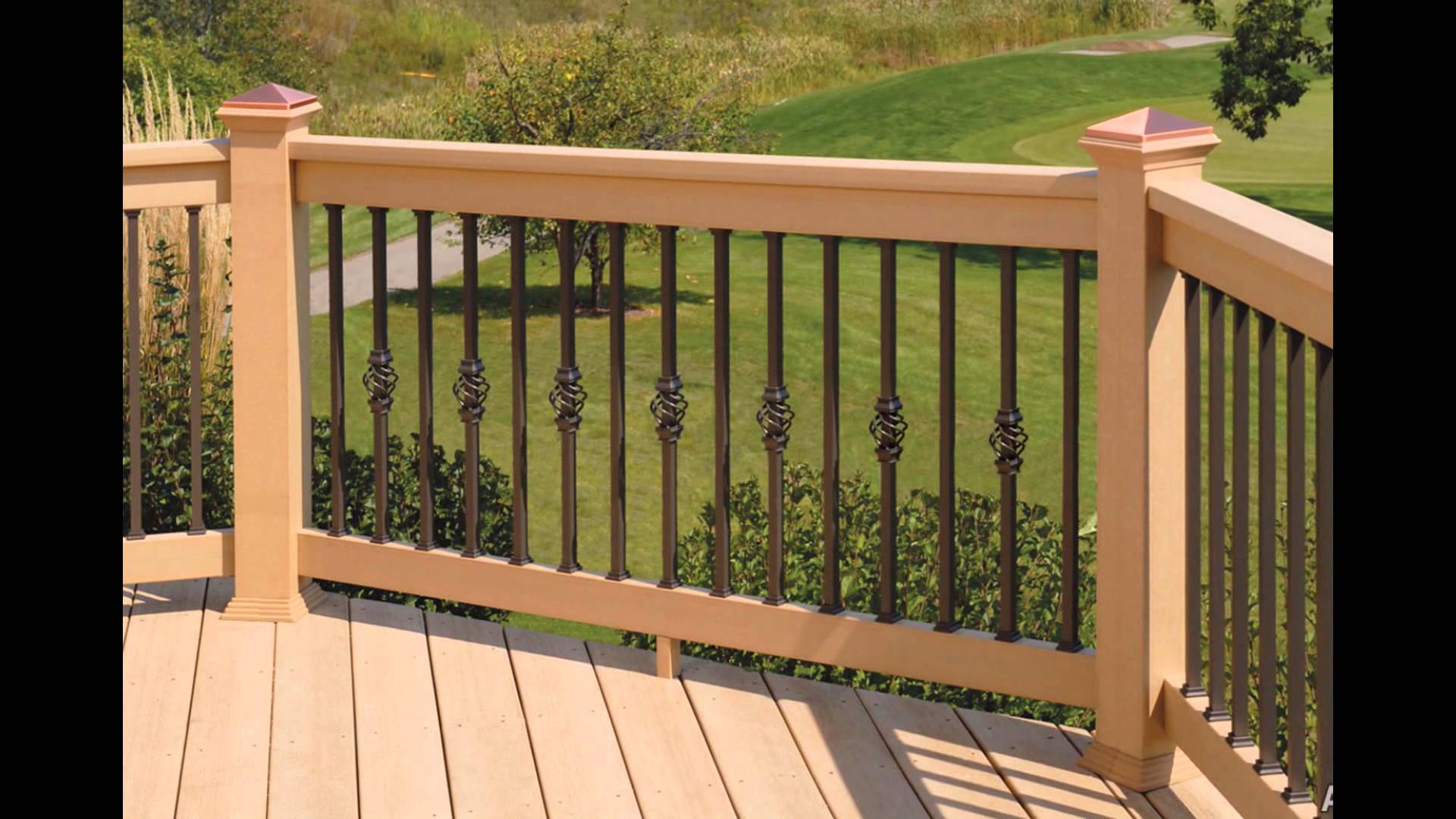 wood deck designs | wood deck railing designs - youtube KPOJMJQ