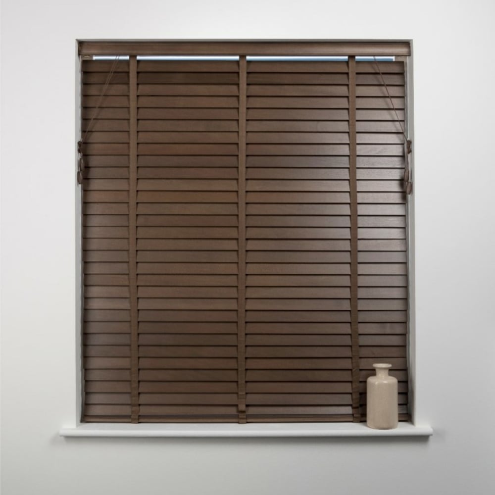 wood venetian blinds walnut 50mm wood venetian blind KPAERMJ