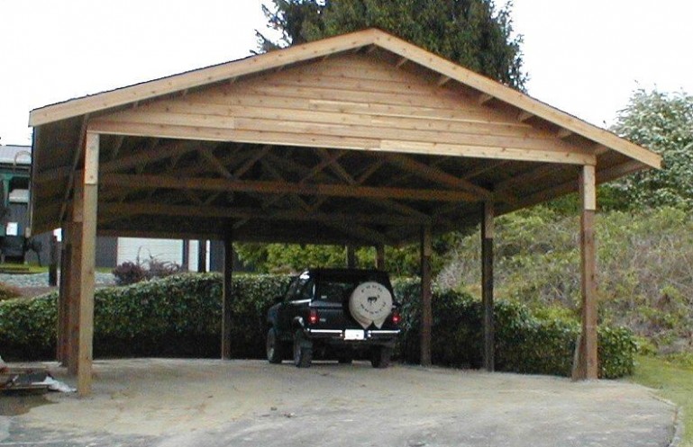 wooden carports | 6 x 6 cedar carport attached carport outside . EIVFRSM