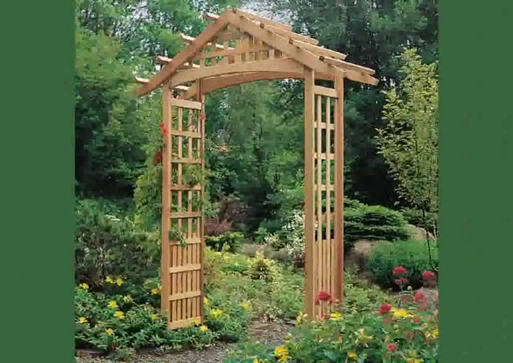 wooden garden arches wooden garden arbors - youtube GBJVZMM