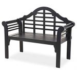 wooden garden benches plow u0026 hearth 62a79-bk lutyens eucalyptus wood garden bench, black FUKTVCP