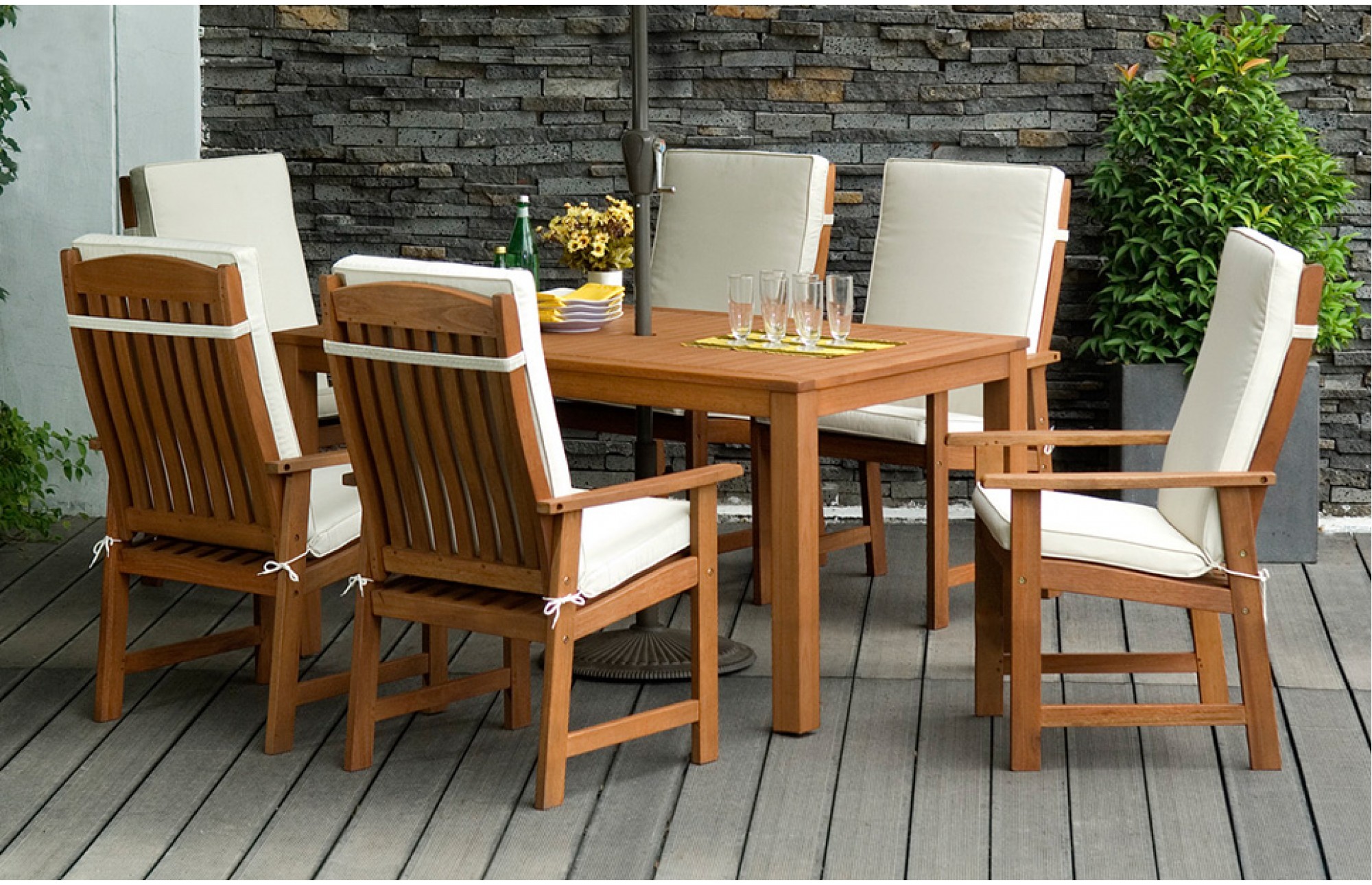 wooden garden furniture sets 6 seater garden dining set outdoor furniture out out with regard to PRQWBLE