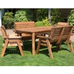 wooden garden furniture sets redlands 6 seater rectangular bench and chairs small garden dining set VTOWJWN