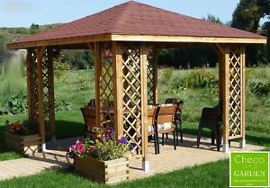 wooden gazebo image is loading 10ft-x-10ft-ex12ft-x-12ft-garden-wooden- TMDNIVZ