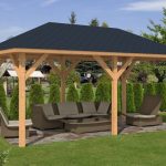 wooden gazebos corfu larch gazebo ... YIBDWHK