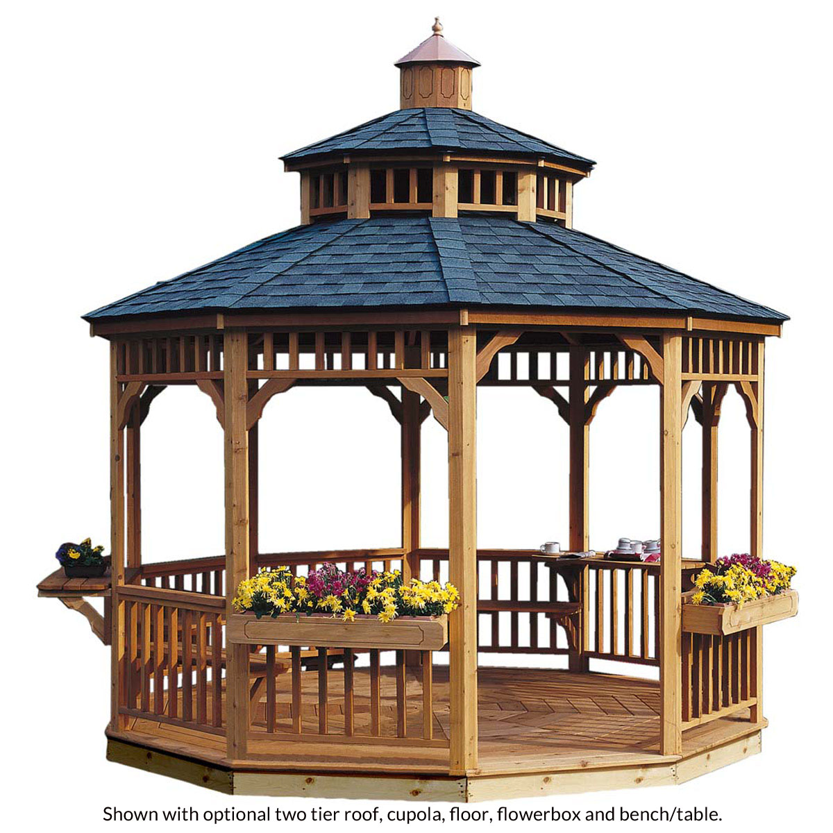 wooden gazebos crafted from select, tight-knot cedar, your new gazebo is resistant to GOSGHND