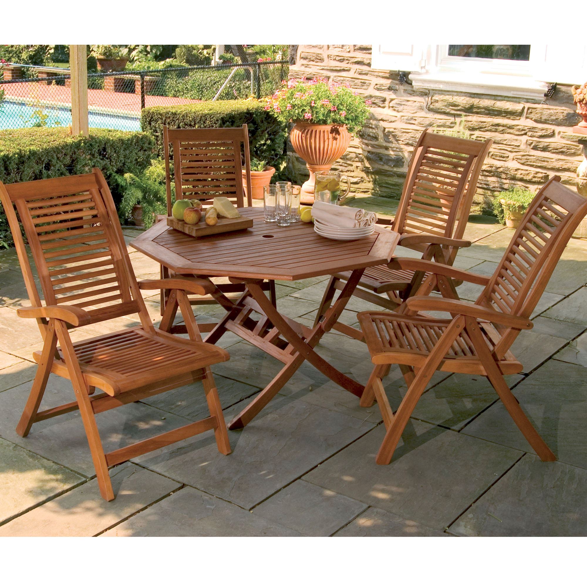 wooden patio furniture lanai shorea wood outdoor dining set GEXVFQE