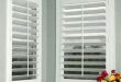 wooden shutter blinds february sale: 10% off all shutters on blinds.com. pictured: blinds.com  economy MNGDIZI