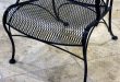 wrought iron chairs pair of woodard mid-century hollywood regency wrought iron and mesh patio XZCAWFF