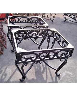 wrought iron furniture wrought iron end tables - heavy wrought iron end table bases $550.00 PAAPJMI