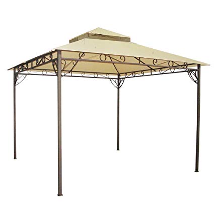 yescom 10.6u0027x10.6u0027 outdoor waterproof gazebo canopy top replacement 2-tier ZCATXOA