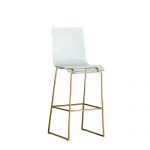 Gabby Home King Antique Gold And Clear Acrylic Bar Stool Sch 151345