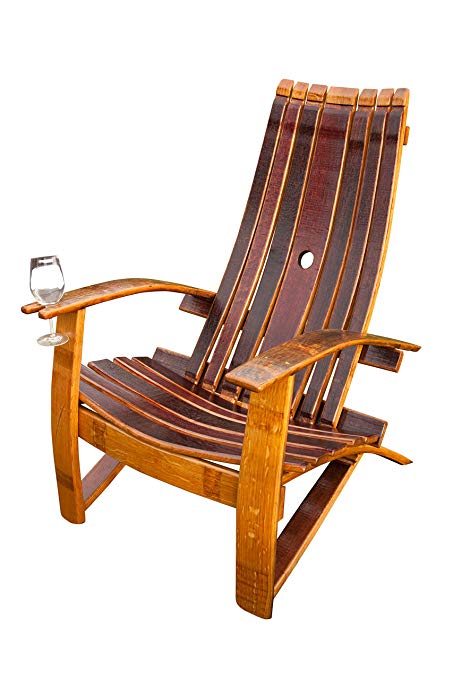 Amazon.com : Wine Barrel Adirondack Chair : Garden & Outdoor