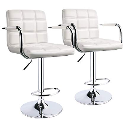 Amazon.com: Leopard Modern Square Back Adjustable Bar Stools with