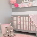 pink and grey elephant girly nursery ideas. how sweet is this gray