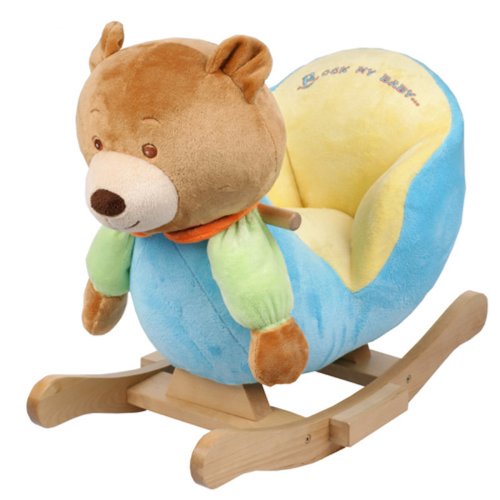 Plush Bear Baby Rocking Chair Kids Toy Ride Rocker Plush Toddler | eBay