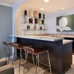 Small Home Bar Counter Artificial Stone Top Custom Design