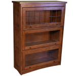 Mission Craftsman Style Oak Barrister Bookcase - 3 Stack