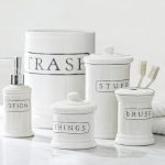 Ceramic Text Bath Accessories | Pottery Barn