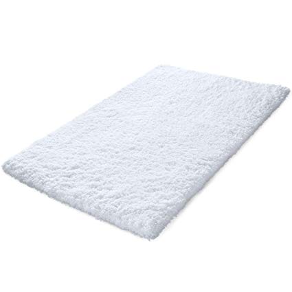 Amazon.com: KMAT 32x47 Inch Large Luxury White Bath Mat Soft Shaggy