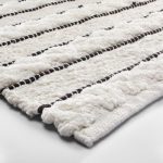 Striped Bath Rug White/Black - Opalhouse™ : Target