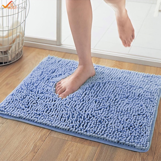 40*60CM Soft Shaggy Inch Non slip Microfiber Shag Bathroom Rugs Bath