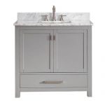 Avanity Modero Chilled Gray 36 Inch Vanity Combo With White Carrera