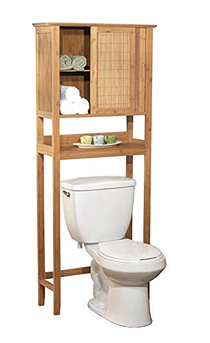 Amazon.com: Natural Bamboo Space Saver Bathroom Storage Space