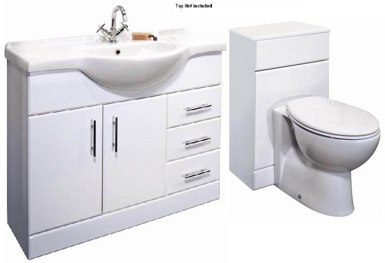 Premier Classic 1050mm Bathroom Vanity Unit & WC UNIT BTW Toilet