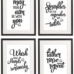 Amazon.com: IDIOPIX Bathroom Wall Art Quotes and Sayings Prints Set