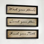 Alder Wood Bathroom Wall Art - Set of 3 | Pottery Barn