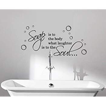 Amazon.com: (Large) Soap & Soul Quote Bathroom Wall Art Vinyl Decal