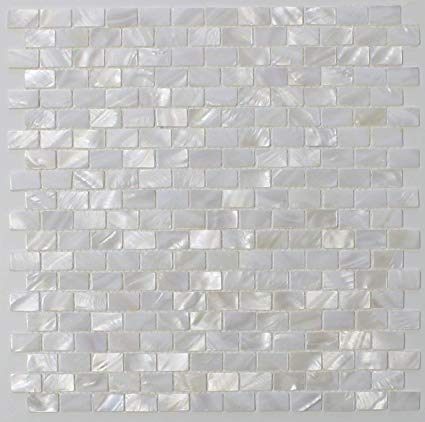 Amazon.com: White Mother of Pearl Tile Seashell Tile Kitchen