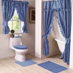 Amazon.com: Madison Starlite Deluxe Swag Shower Blue Bathroom Window