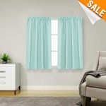 Amazon.com: Lazzzy Baby Blue Waterproof Small Window Curtains for