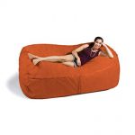 Amazon.com: Jaxx 7 ft Giant Bean Bag Sofa, Mandarin: Kitchen & Dining