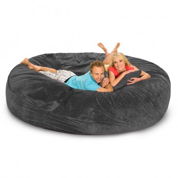 Relax Sack 8' Bean Bag Sofa / Bed - Charcoal - BeanBagTown.com