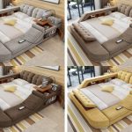 The Ultimate Bed With Integrated Massage Chair, Speakers, and Desk