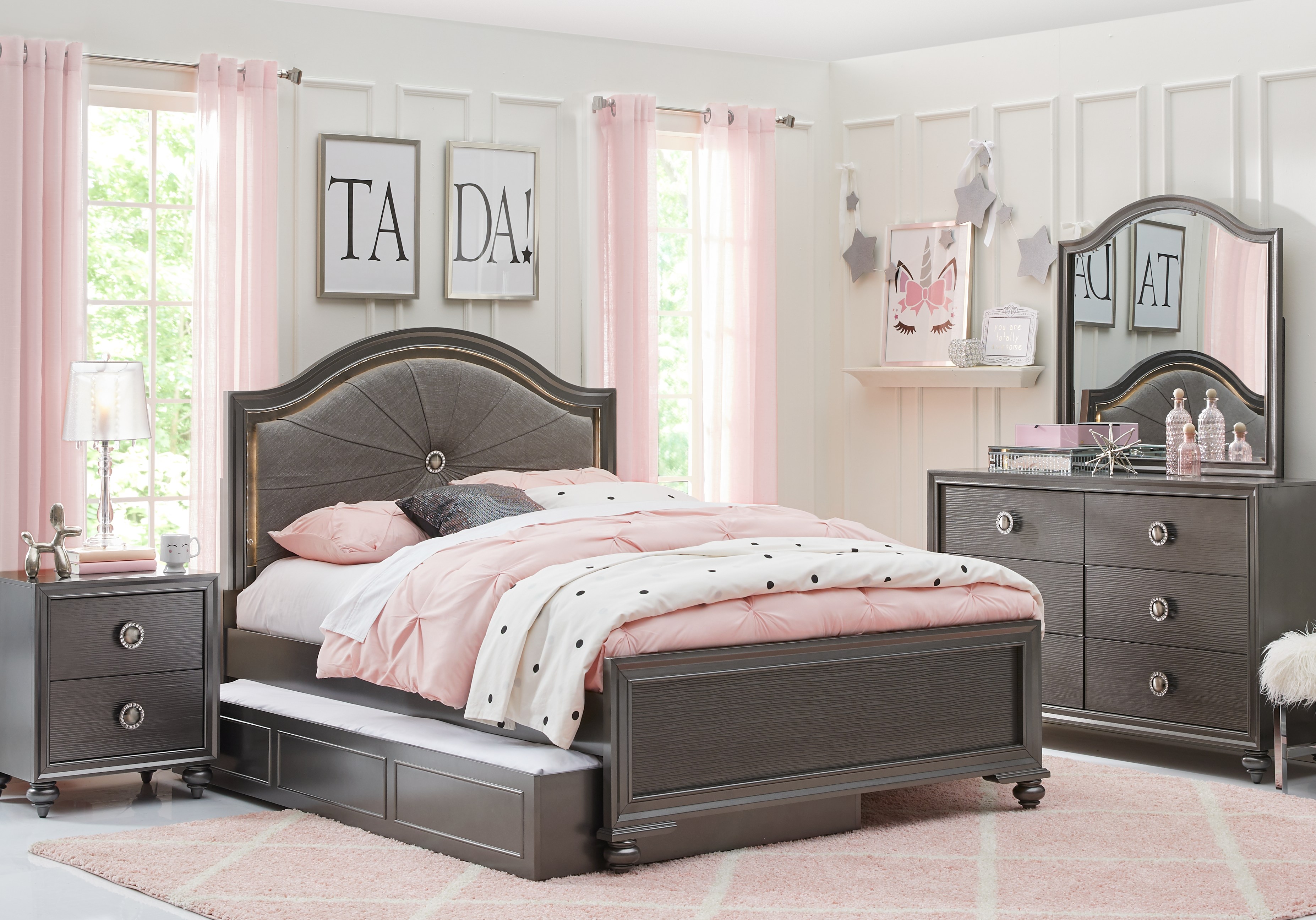 Girls Full Size Bedroom Sets with Double Beds