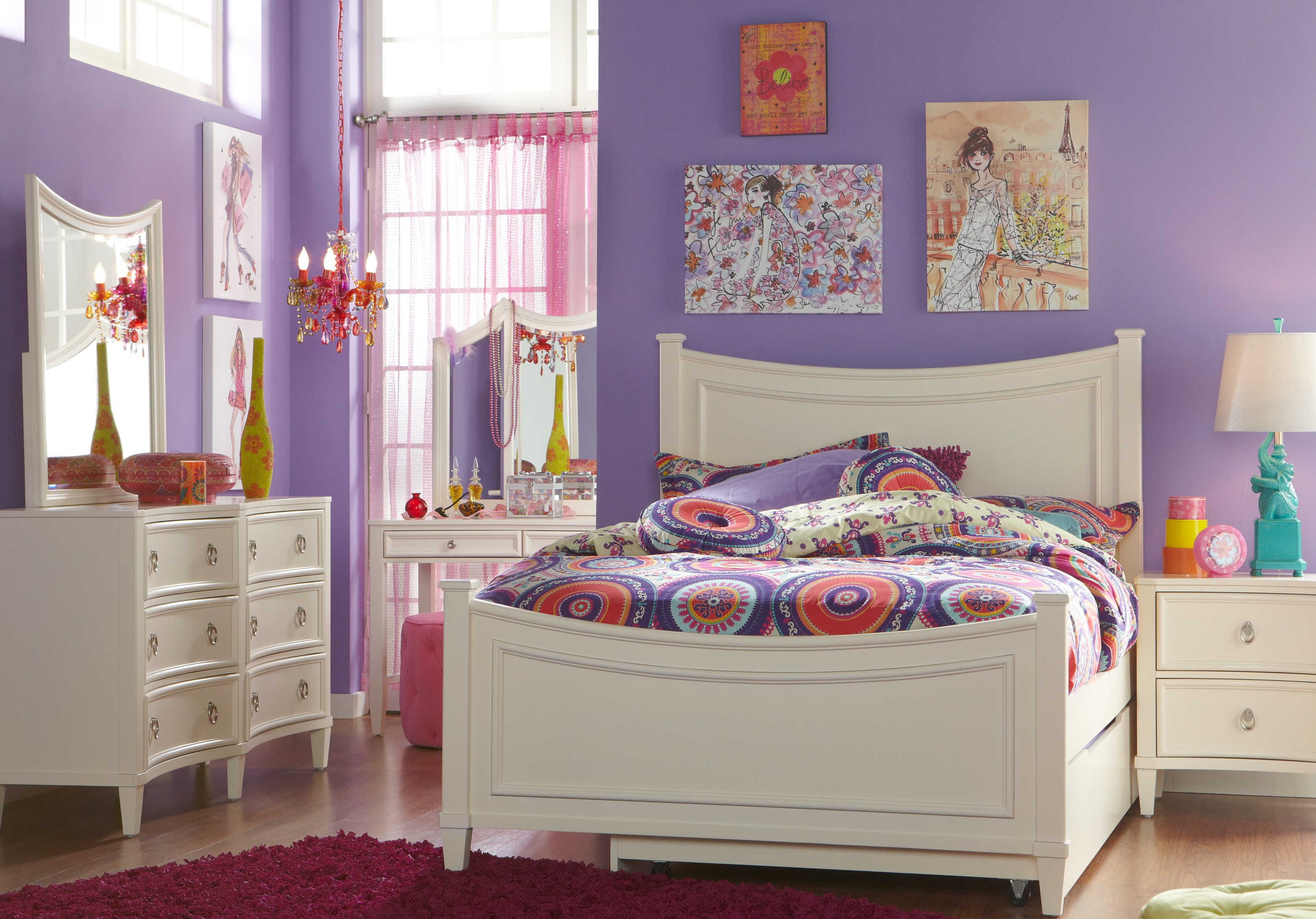 Full Size Teenage Bedroom Sets: 4, 5 & 6 piece Suites