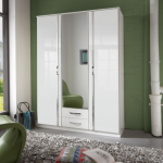 Arosa Triple White Gloss Wardrobe - German Wardrobes