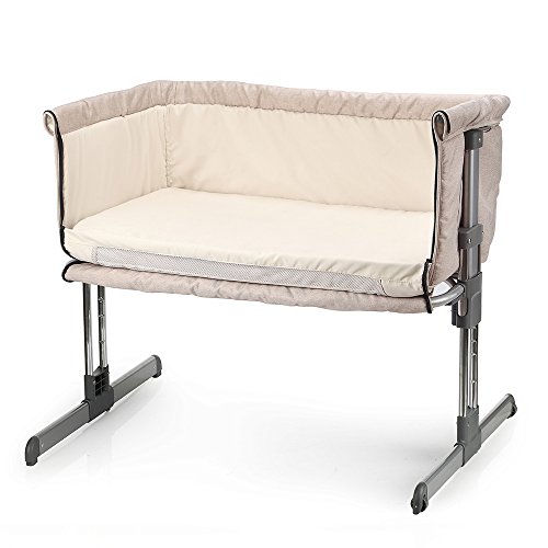 MiClassic Bedside Crib Travel Bassinet Easy Folding Adjustable