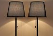 HAITRAL Black Bedside Table Lamps - Set of 2 Night Stand Lamps with