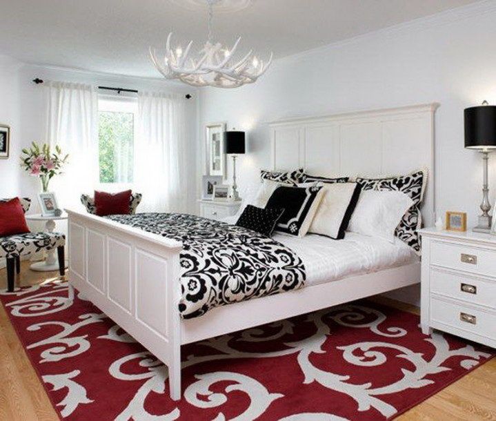 48 samples for black white and red bedroom decorating ideas (2