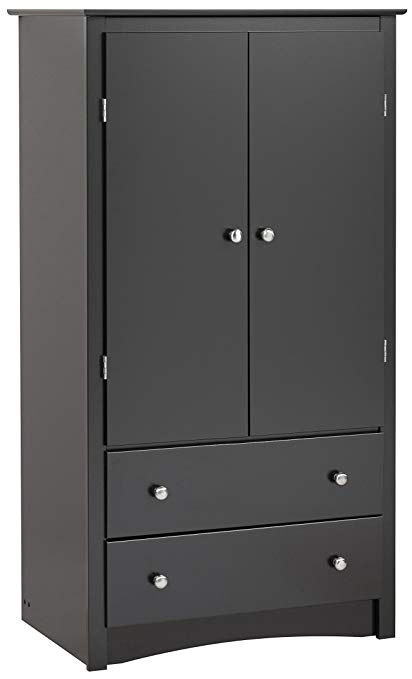 Amazon.com: Black Sonoma 2 Door Armoire: Kitchen & Dining