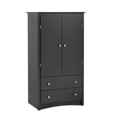 Black - Armoires & Wardrobes - Bedroom Furniture - The Home Depot