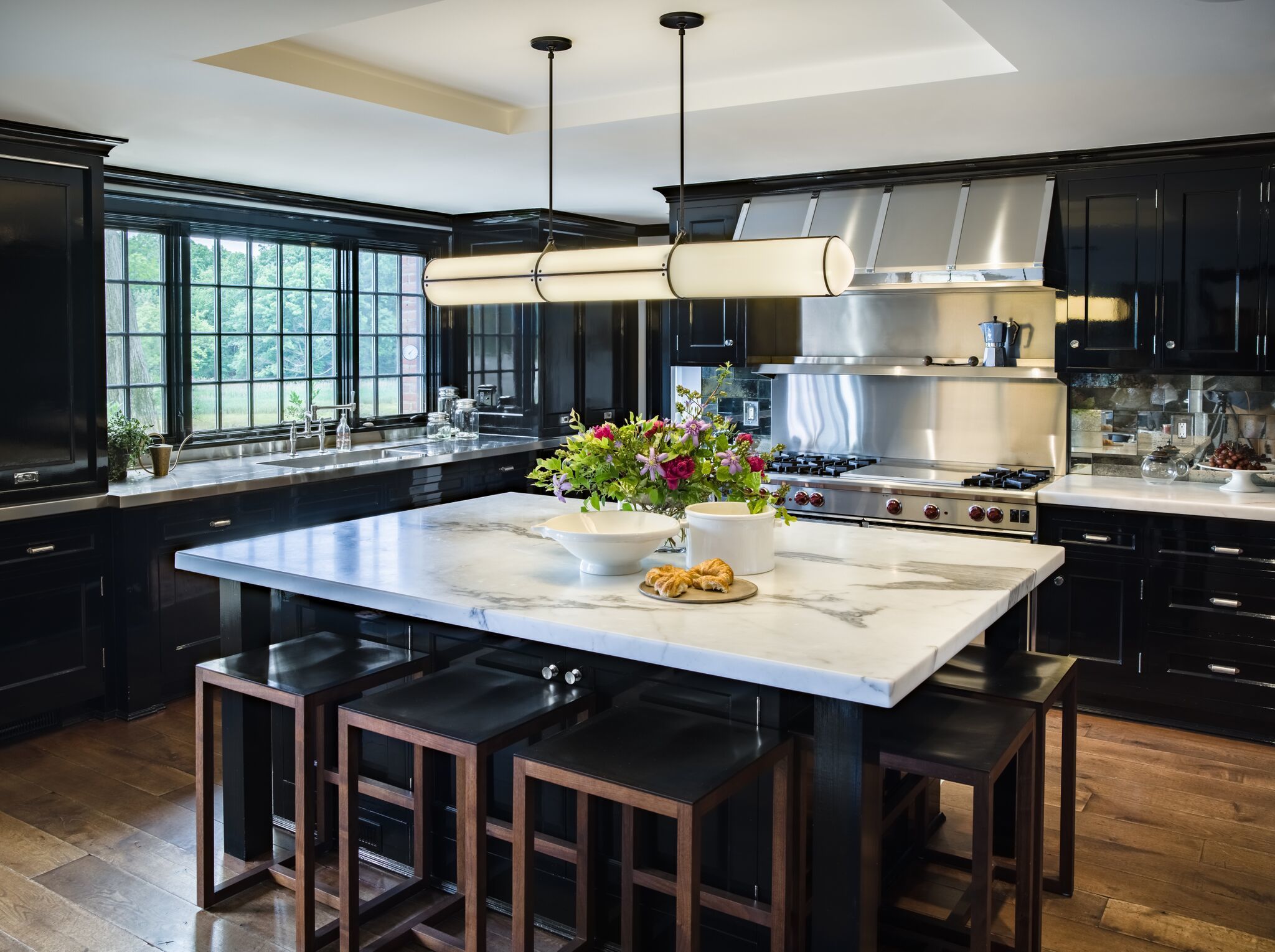 The Attractive Black Kitchen  Cabinets