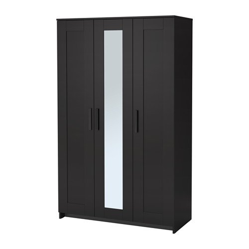 Amazon.com: IKEA Wardrobe with 3 Doors, Black 2028.81120.218