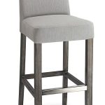 Modomi grey fabric seat kitchen breakfast bar stool wooden frame