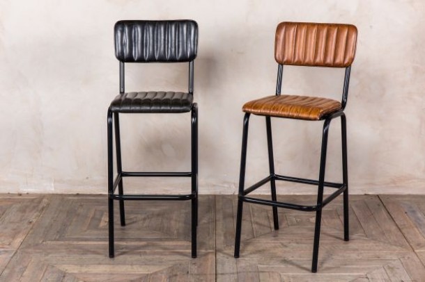 LEATHER BREAKFAST BAR STOOLS | Peppermill Interiors